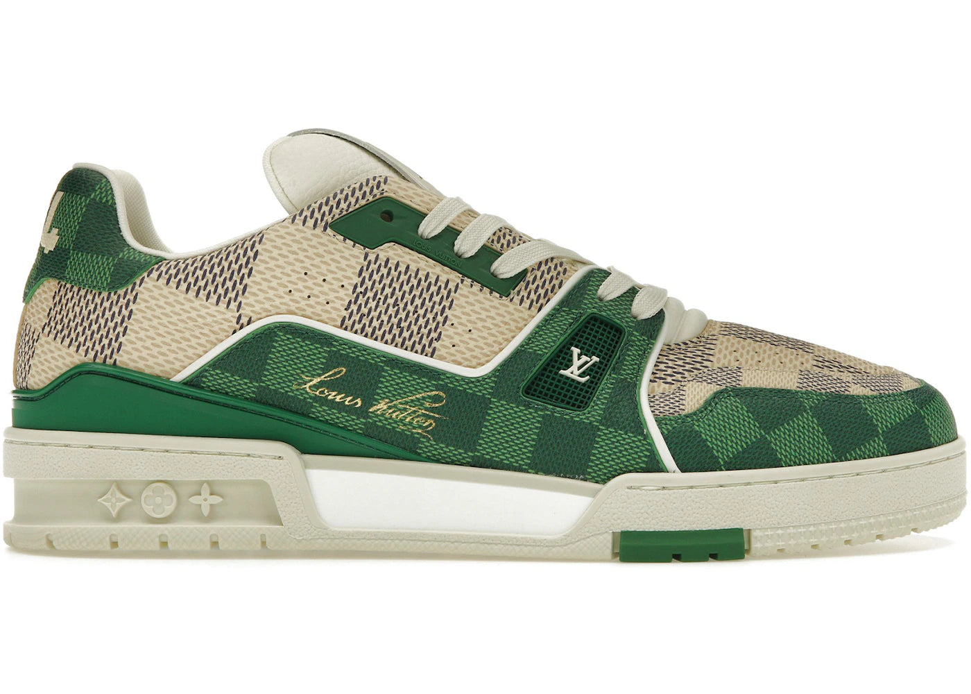 Louis Vuitton Lv Trainer Damier White Green