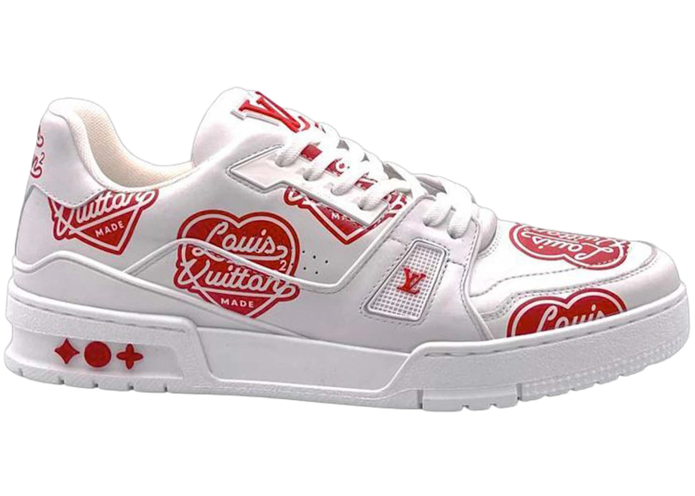 louis vuitton lv trainer nigo lv made white