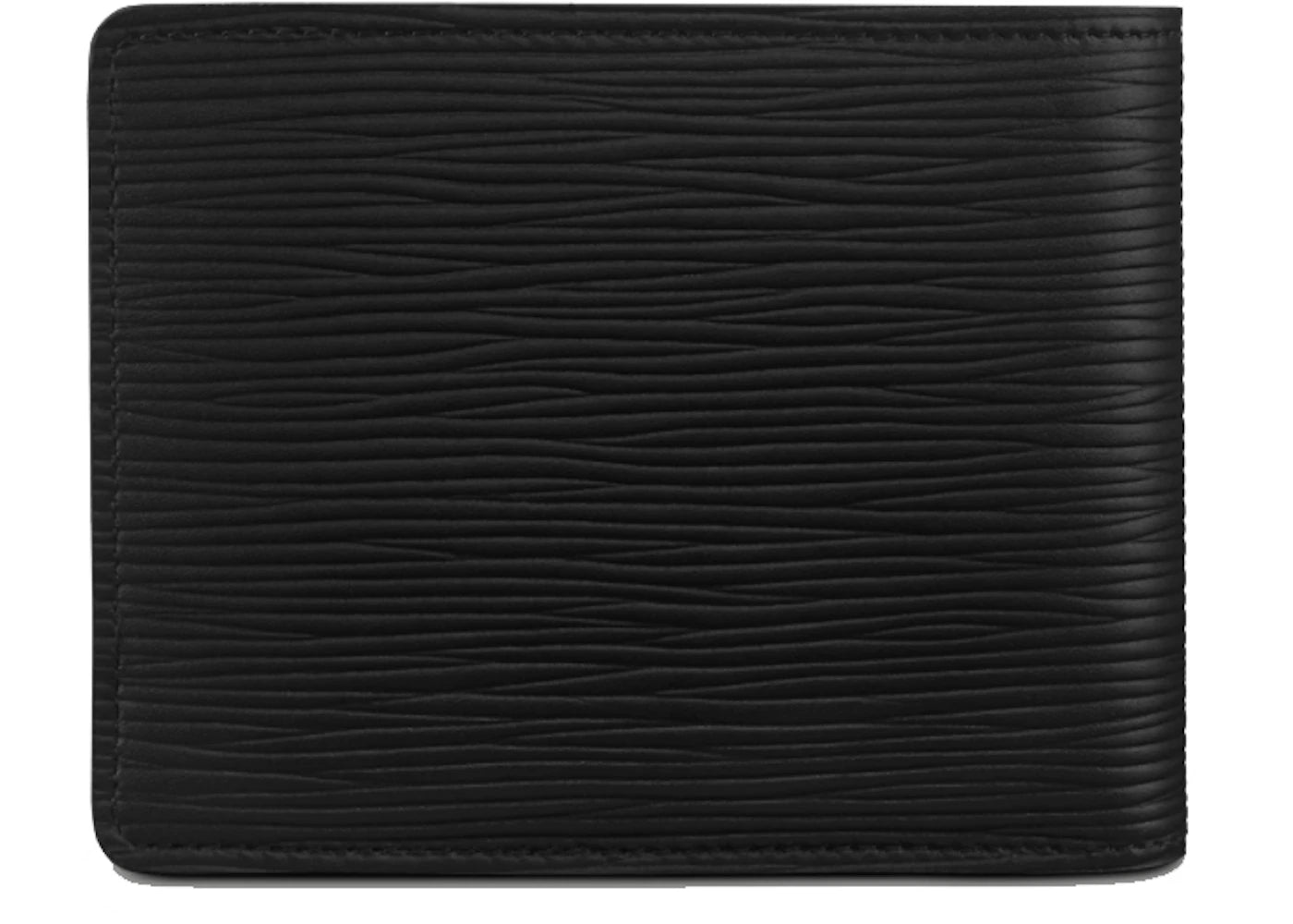 louis vuitton multiple wallet (3 card slot) epi black 