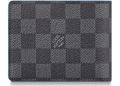 louis vuitton multiple wallet damier graphite link bleu clair 