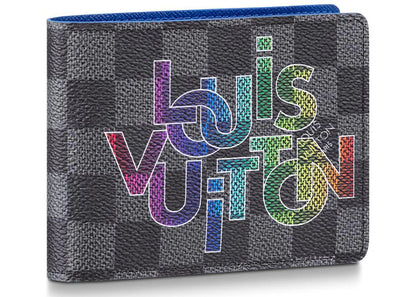Louis Vuitton Multiple Wallet Damier Graphite Link Bleu Clair