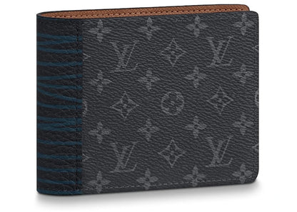 Louis Vuitton Multiple Wallet Monogram Eclipse (5 Card Slot) Patchwork Black/Blue
