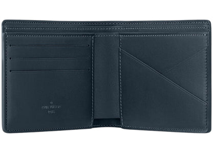 louis vuitton multiple wallet monogram shadow ink blue/white 