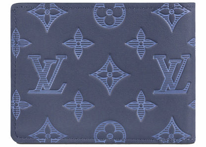 louis vuitton multiple wallet monogram shadow navy blue 