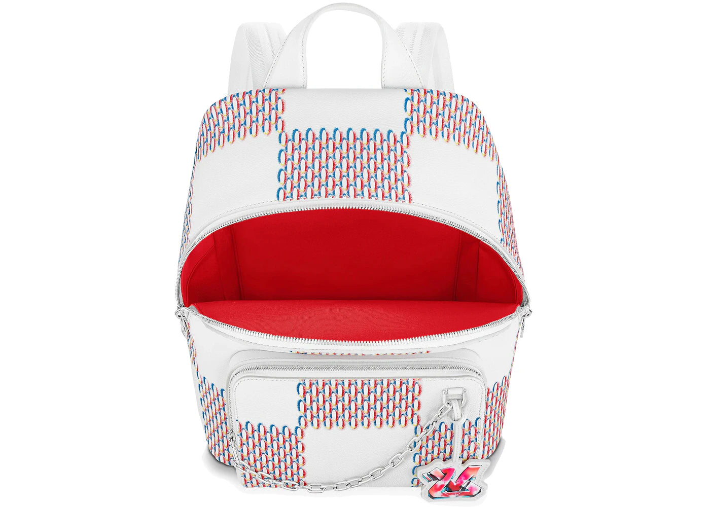 louis vuitton racer backpack white damier spray 