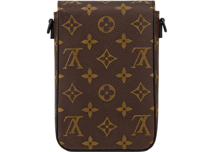 louis vuitton s-lock vertical wearable wallet monogram macassar brown/purple 