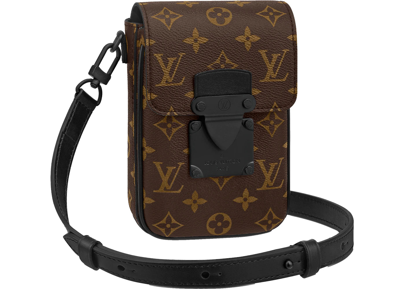 Louis Vuitton S-Lock Vertical Wearable Wallet Monogram Macassar Brown/Purple