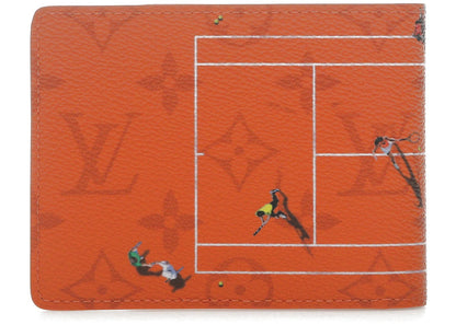louis vuitton tennis slender wallet brick red 