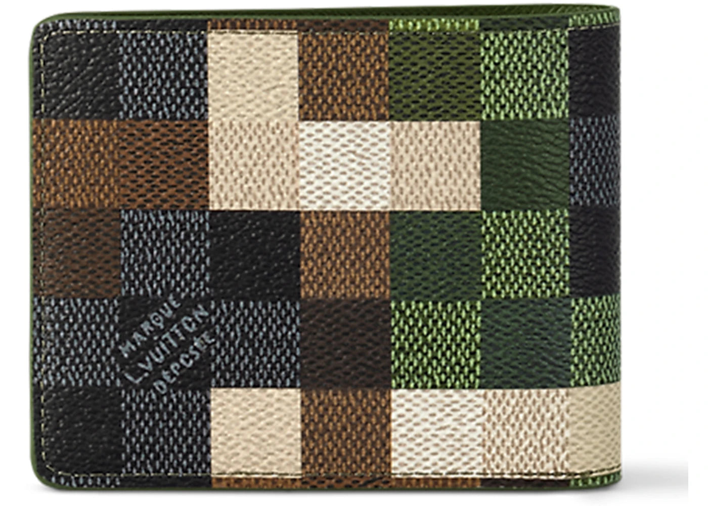 louis vuitton slender wallet damoflage green damoflage damier 