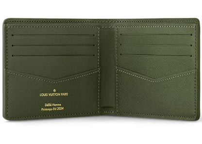 louis vuitton slender wallet damoflage green damoflage damier 