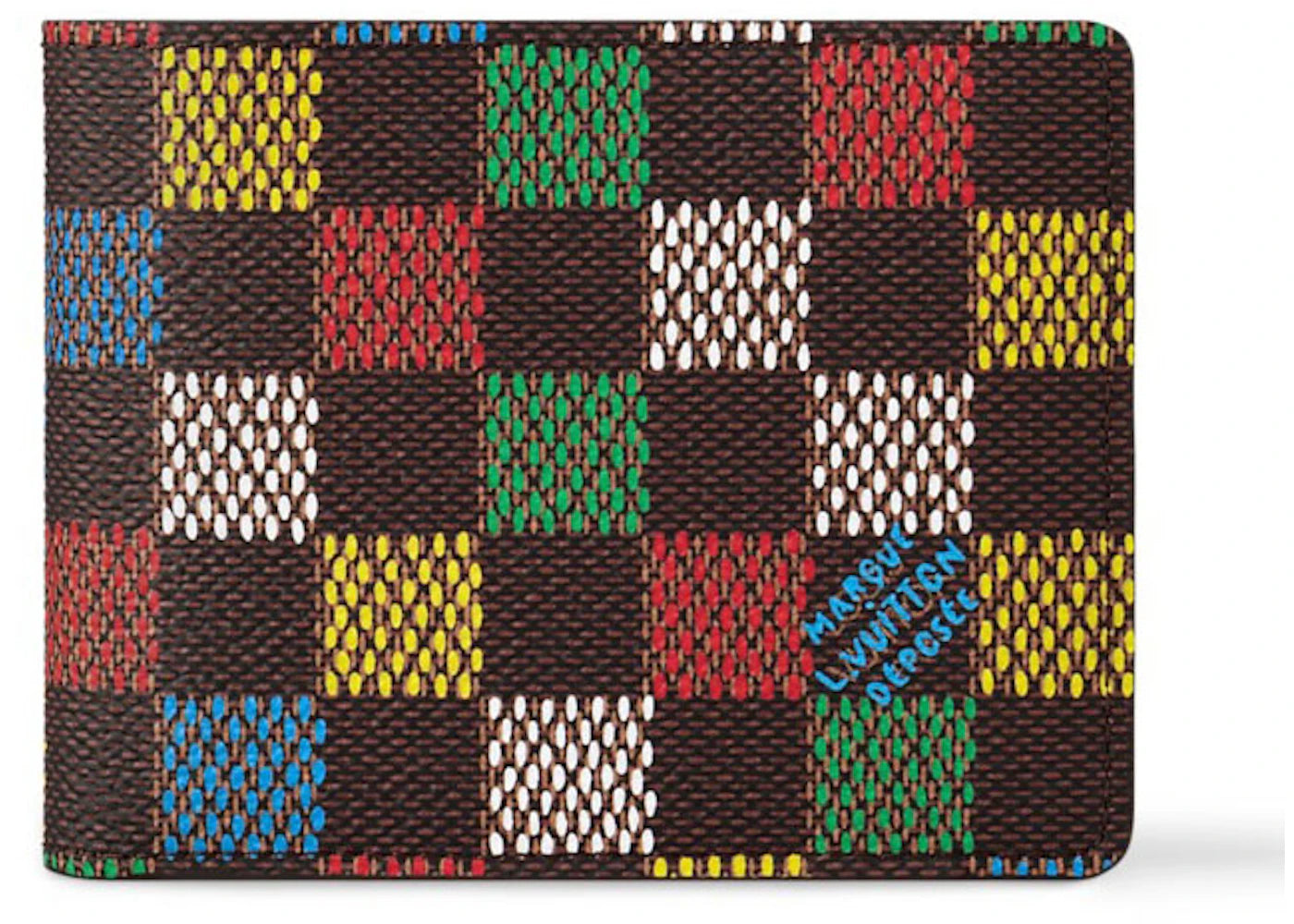 Louis Vuitton Slender Wallet Lv Vers Damier Ebene Multicolor