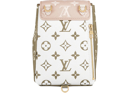 louis vuitton tiny backpack khaki green/beige/cream 
