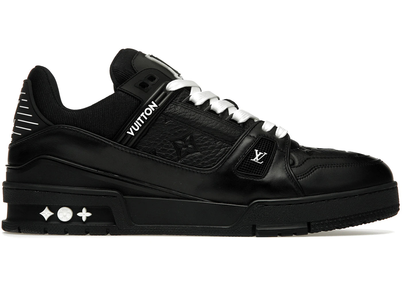 louis vuitton trainer black embossed monogram