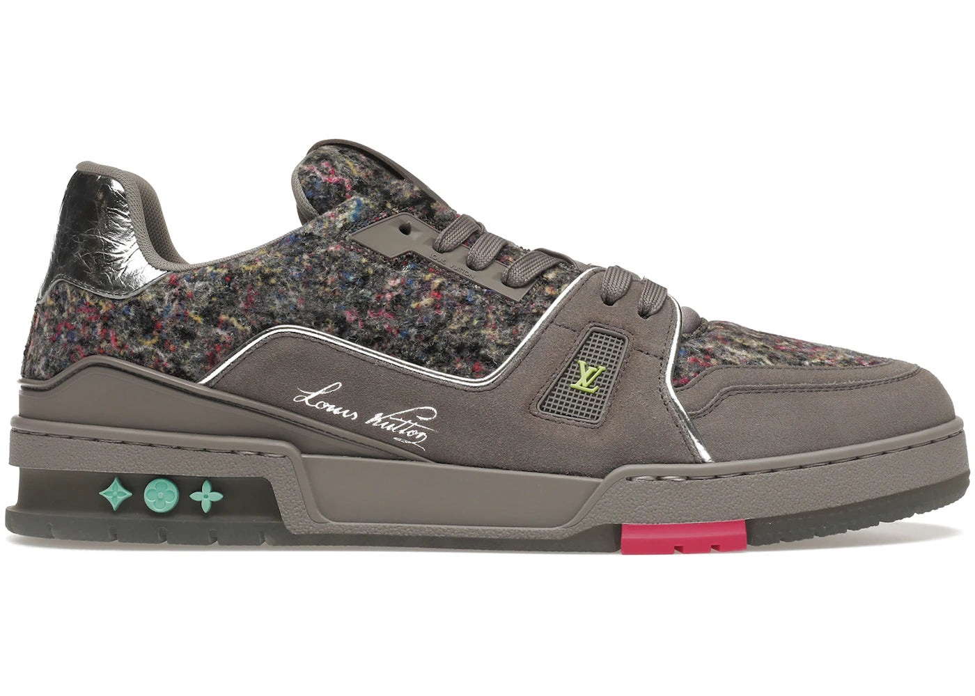 louis vuitton trainer grey multicolor