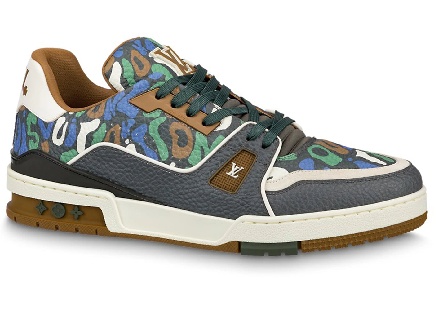 louis vuitton trainer khaki camo
