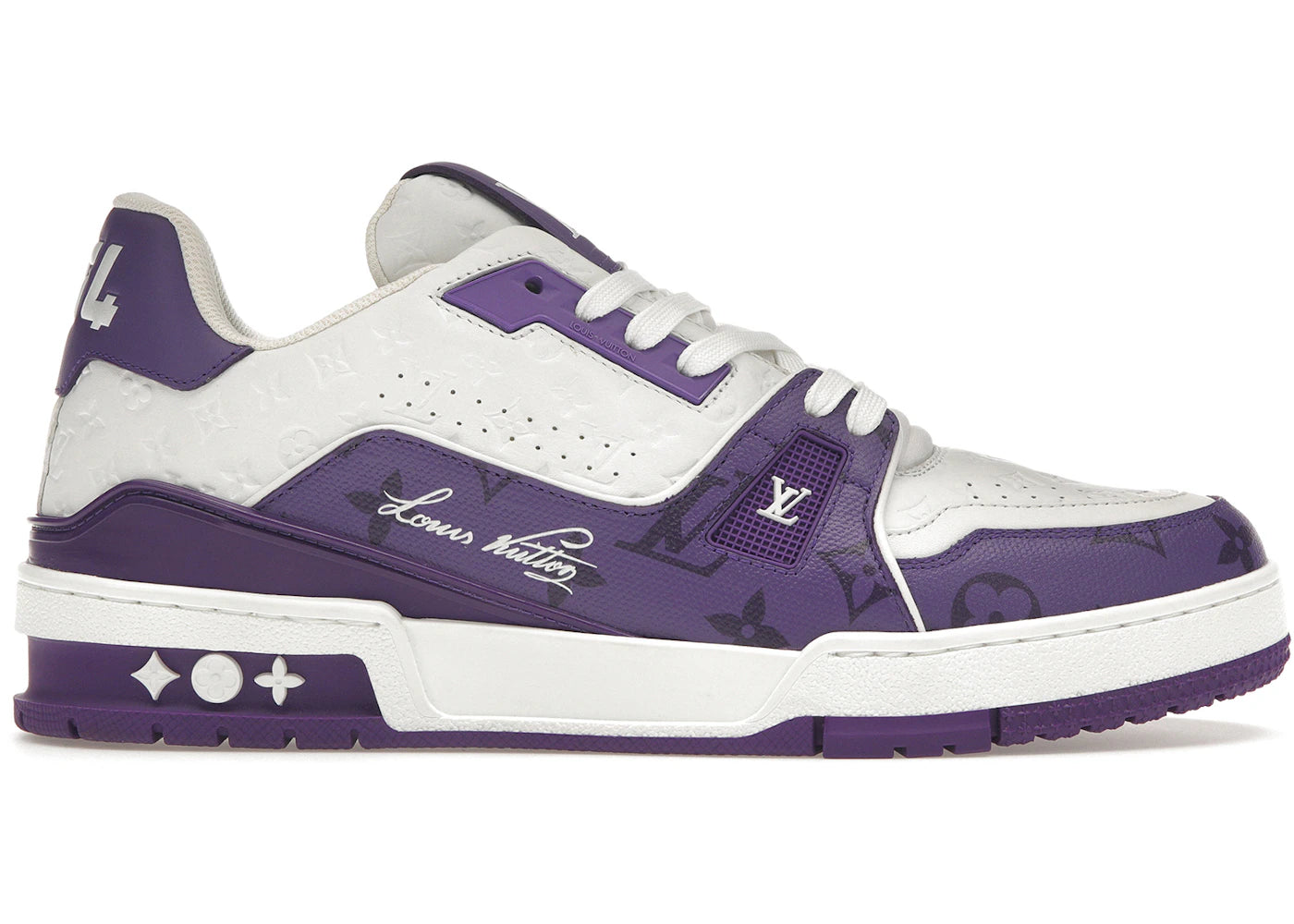 louis vuitton trainer purple monogram