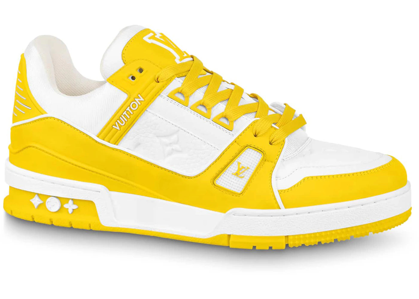 louis vuitton trainer yellow white monogram