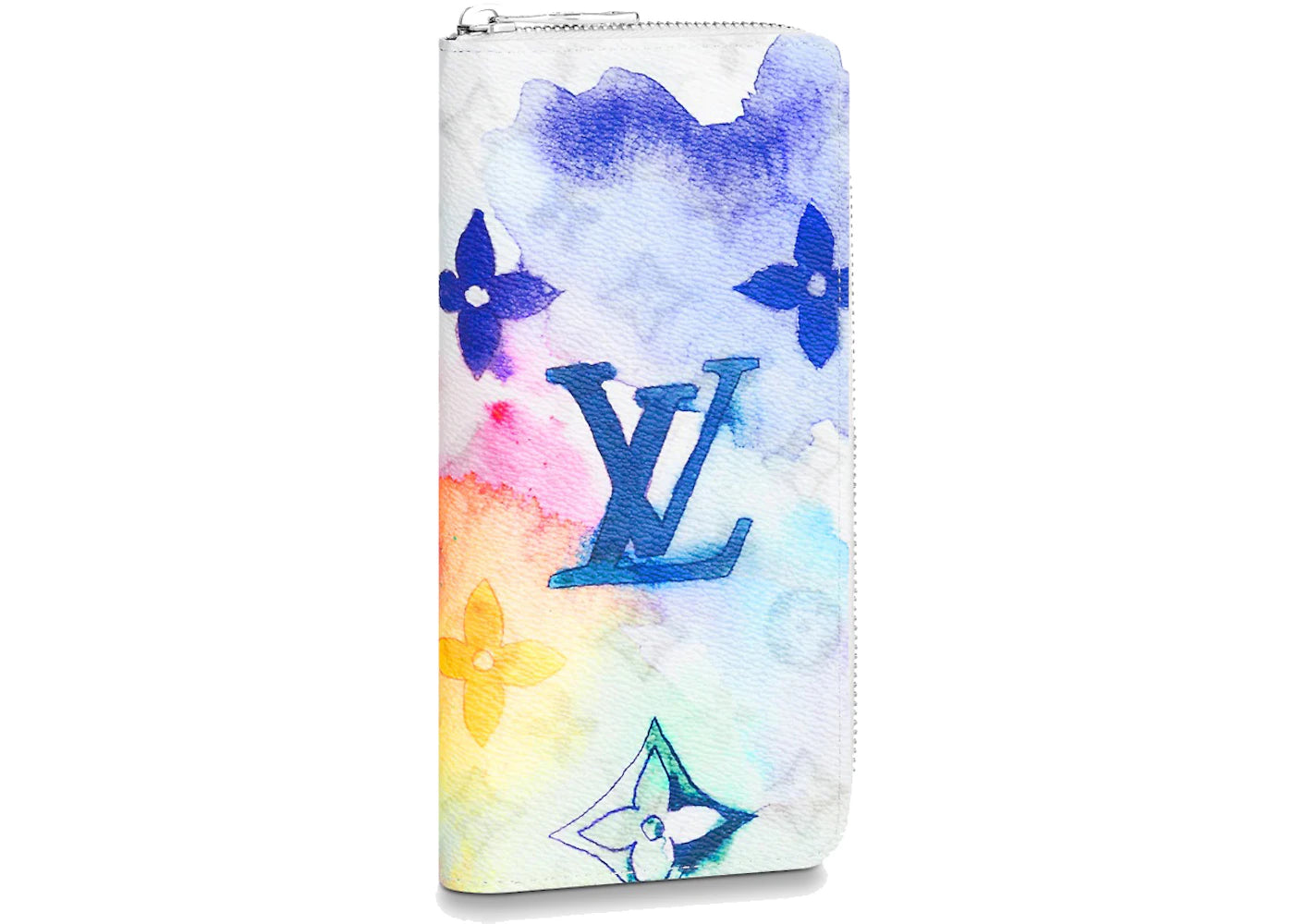 Louis Vuitton Zippy Vertical Wallet Monogram Watercolor Multicolor