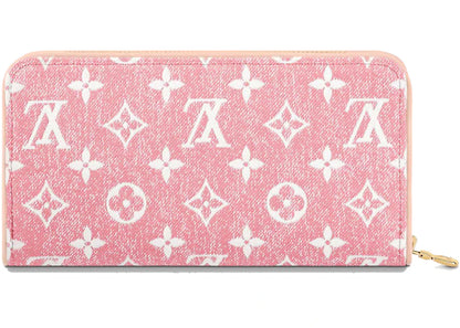 Louis Vuitton Zippy Wallet Denim Jacquard Pink
