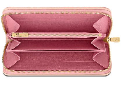 Louis Vuitton Zippy Wallet Denim Jacquard Pink