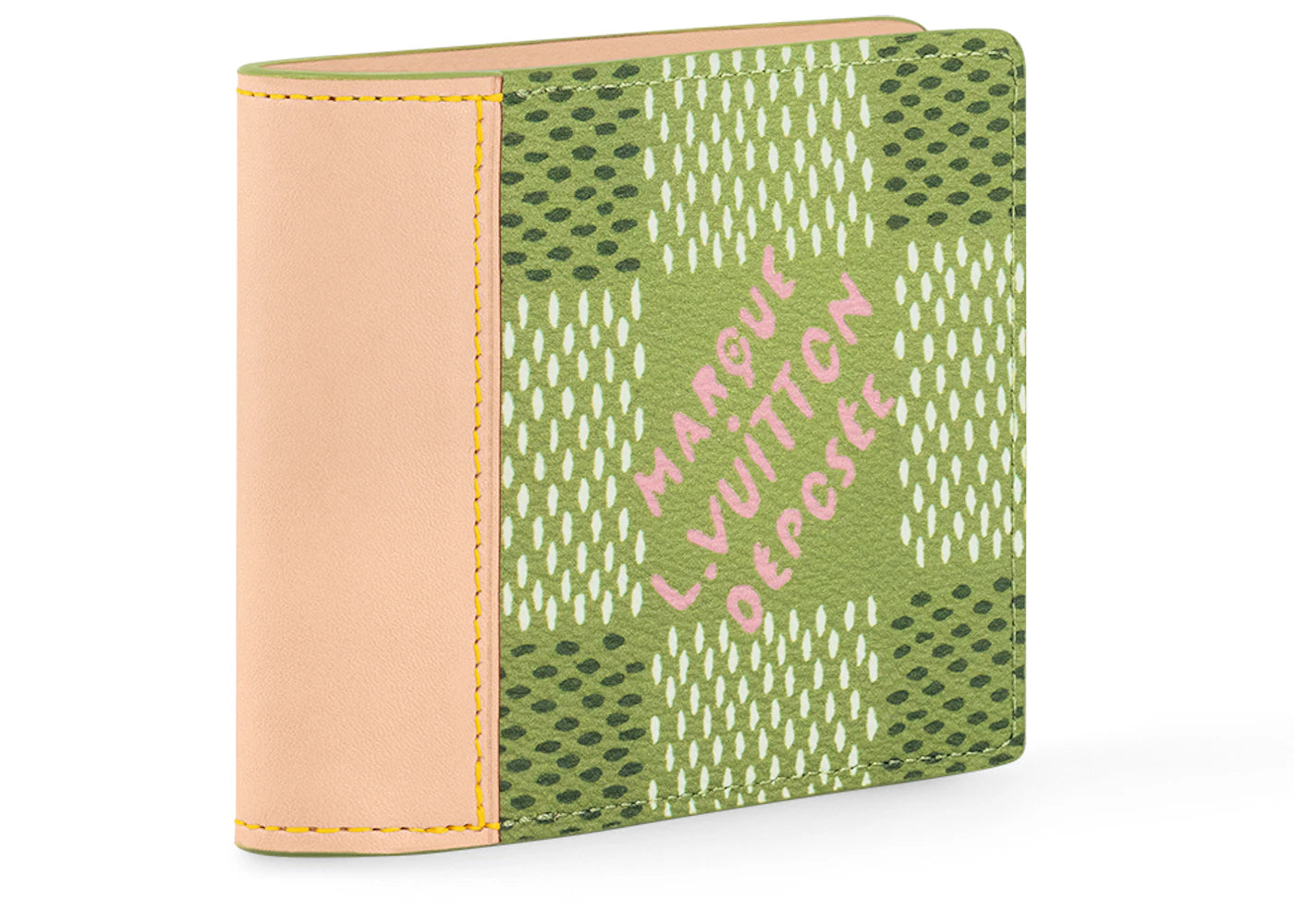 louis vuitton by tyler, the creator slender wallet green damier golf 