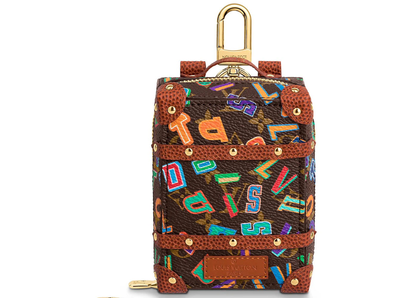 louis vuitton x nba backpack trunk bag charm & pouch mini monogram brown 