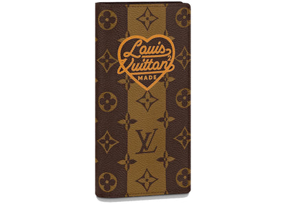 Louis Vuitton X Nigo Brazza Wallet Monogram Stripes Brown