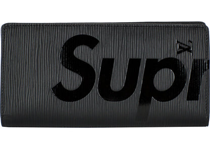 Louis Vuitton X Supreme Brazza Wallet Epi Black