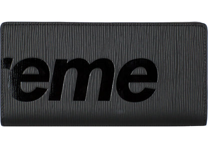 louis vuitton x supreme brazza wallet epi black 