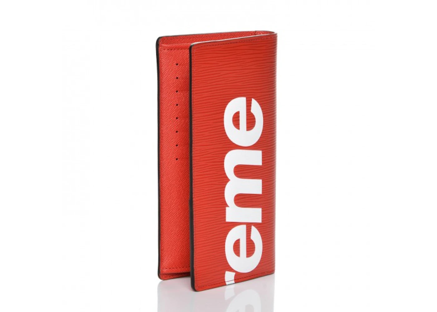 louis vuitton x supreme brazza wallet epi red 