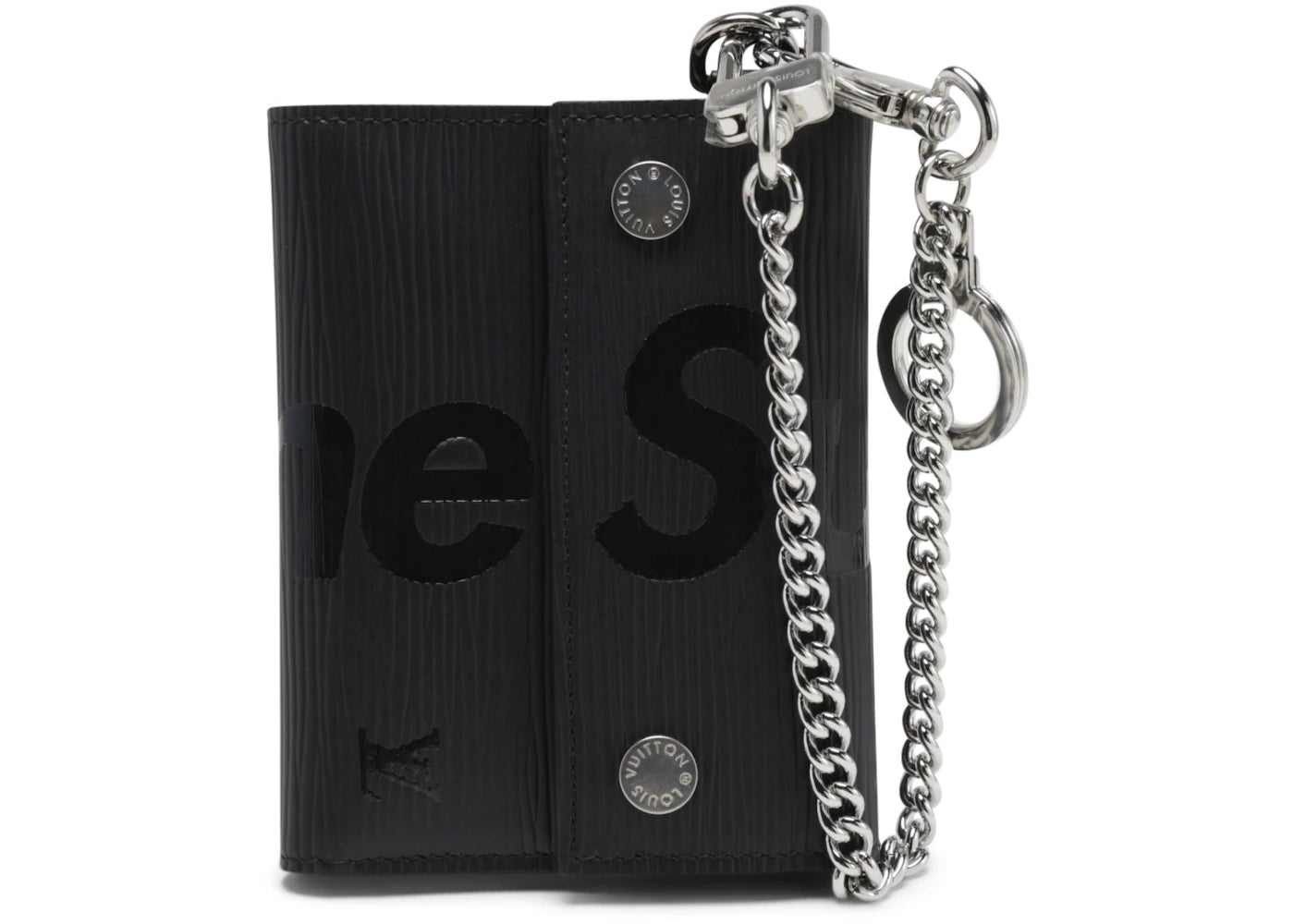 Louis Vuitton X Supreme Chain Wallet Epi Black
