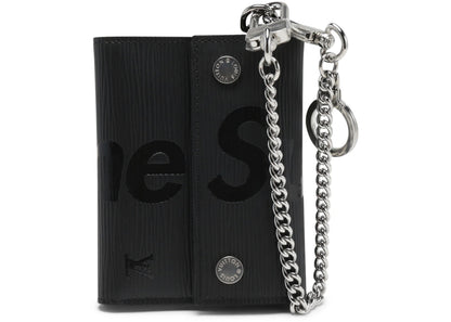 Louis Vuitton X Supreme Chain Wallet Epi Black