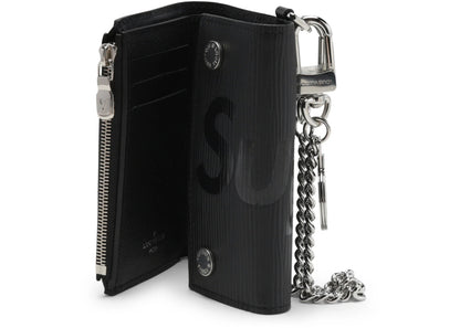 louis vuitton x supreme chain wallet epi black 
