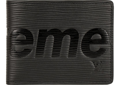 Louis Vuitton X Supreme Slender Wallet Epi Black