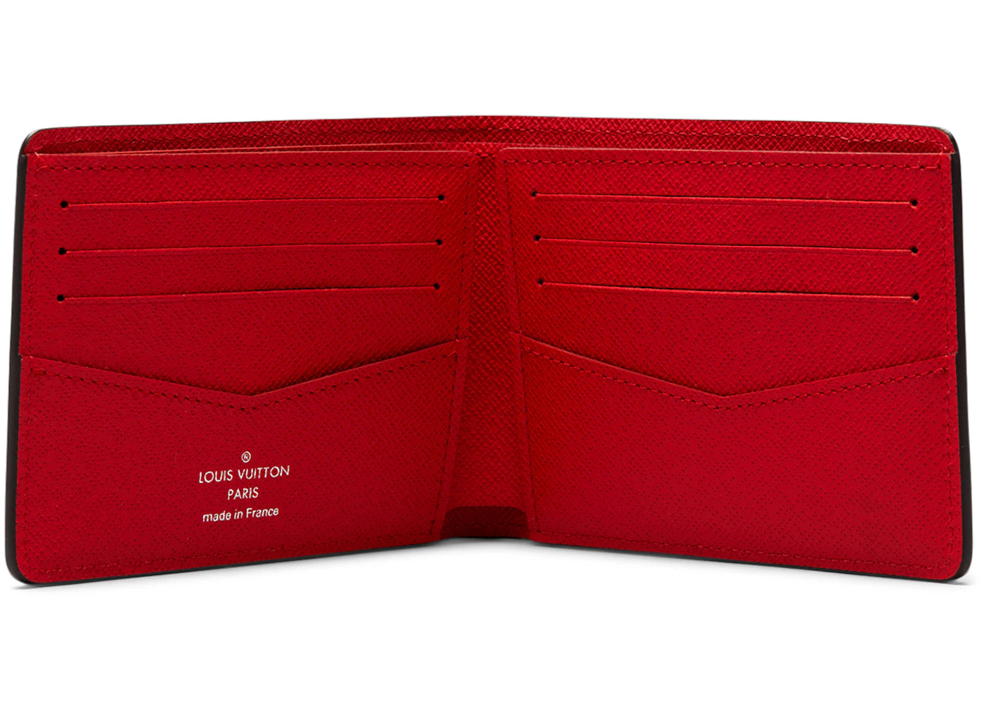 louis vuitton x supreme slender wallet epi red 