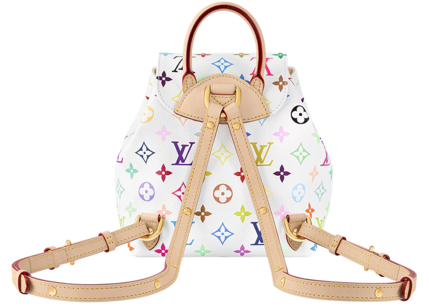 louis vuitton x takashi murakami venice backpack white multicolored 