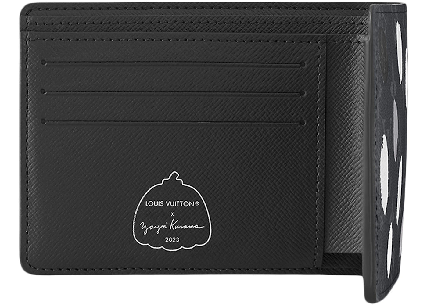 louis vuitton x yayoi kusama multiple wallet monogram eclipse black/silver 