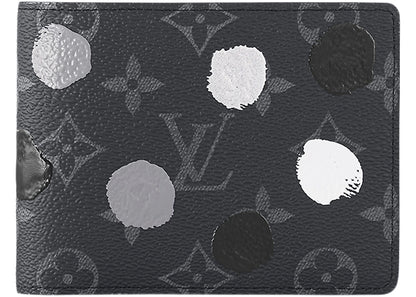 louis vuitton x yayoi kusama multiple wallet monogram eclipse black/silver 