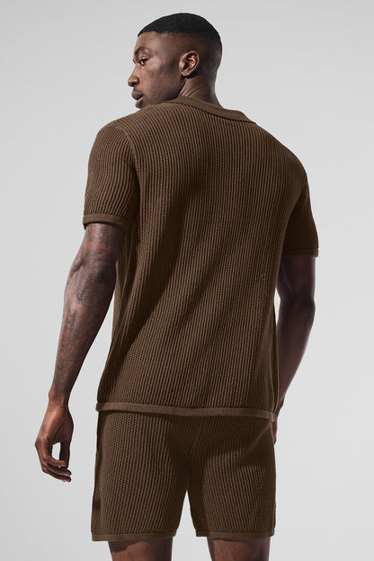 Alo Yoga Open-Knit Polo
