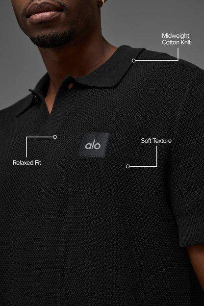 Alo Yoga Sports Club Sweater Knit Polo