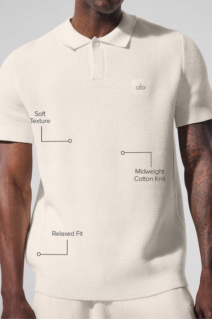Alo Yoga Sports Club Sweater Knit Polo