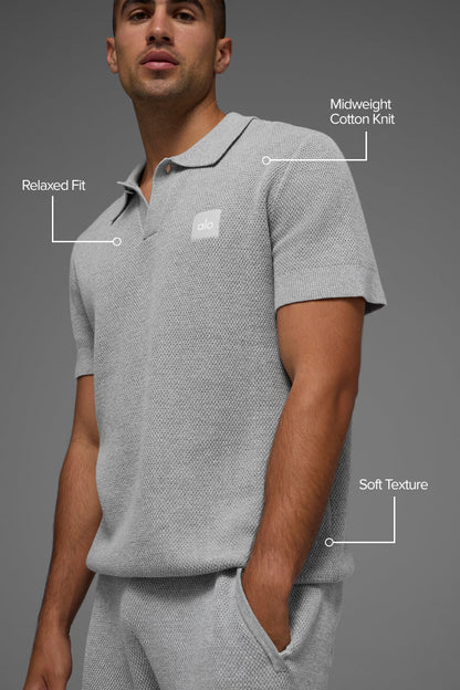 Alo Yoga Sports Club Sweater Knit Polo