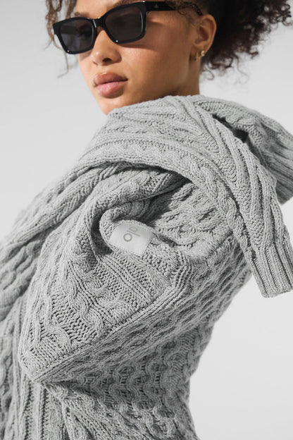 Alo Yoga Cable Knit Crew Neck Sweater