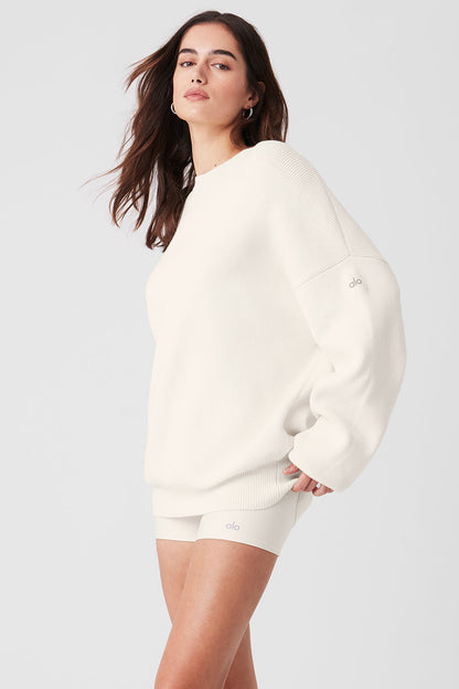 Alo Yoga Women'S Scholar Crew Neck Sweater