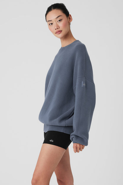 Alo Yoga Women'S Scholar Crew Neck Sweater