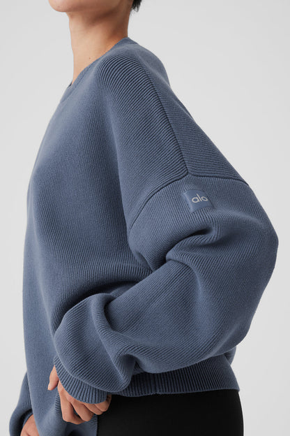 Alo Yoga Women'S Scholar Crew Neck Sweater