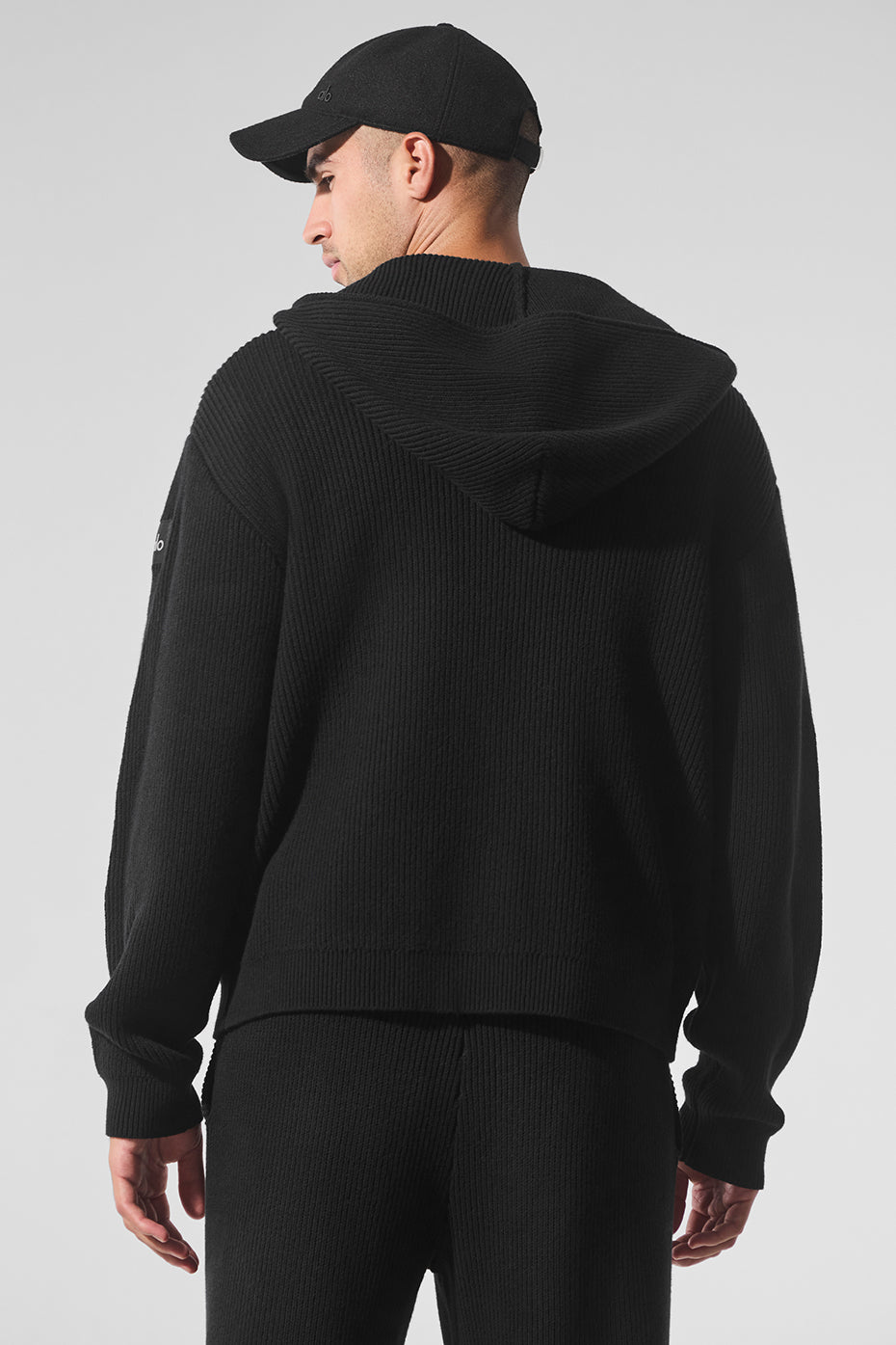 Alo Yoga Domain Rib Knit Full Zip Sweater