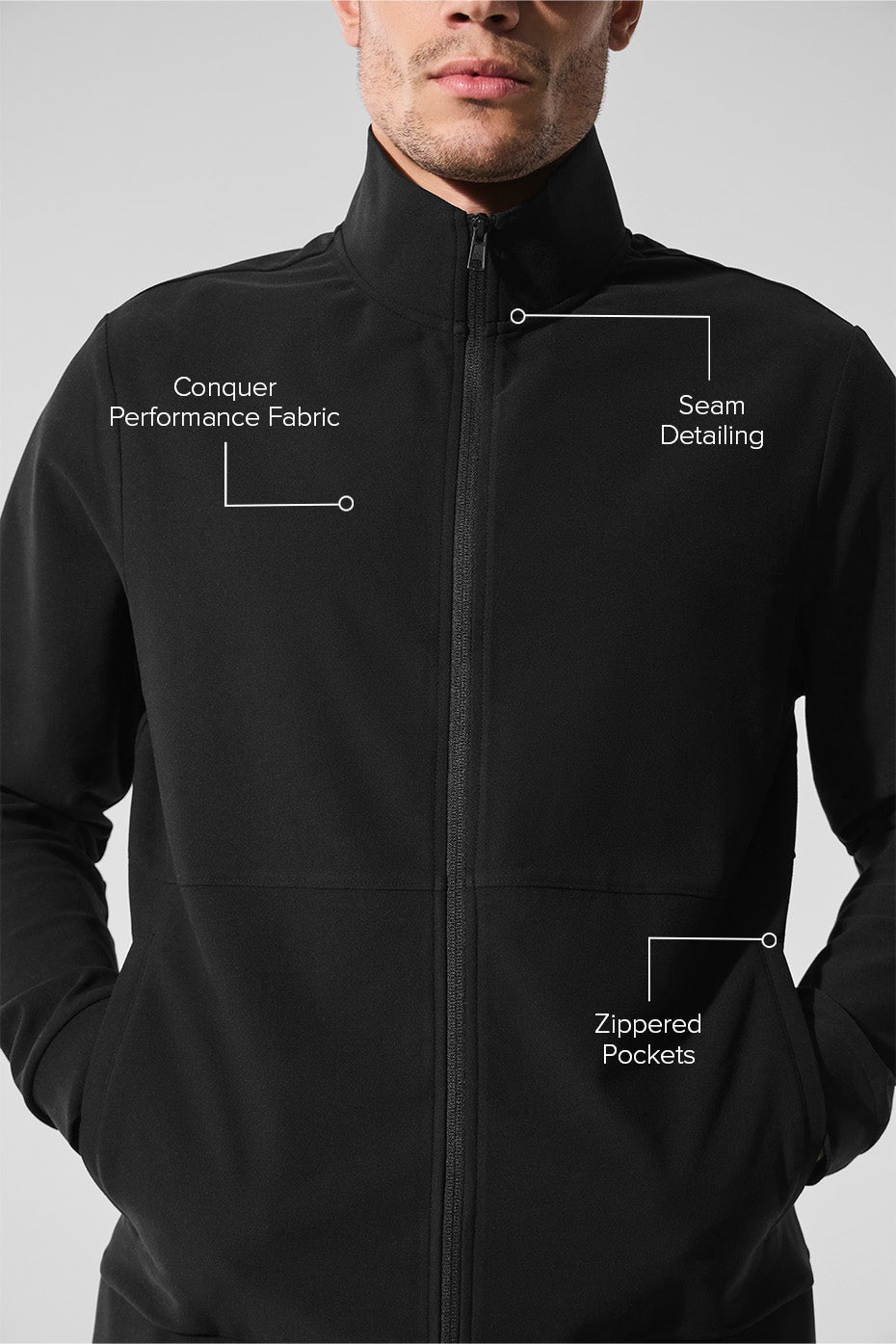 Alo Yoga Conquer Max Mock Neck Full Zip