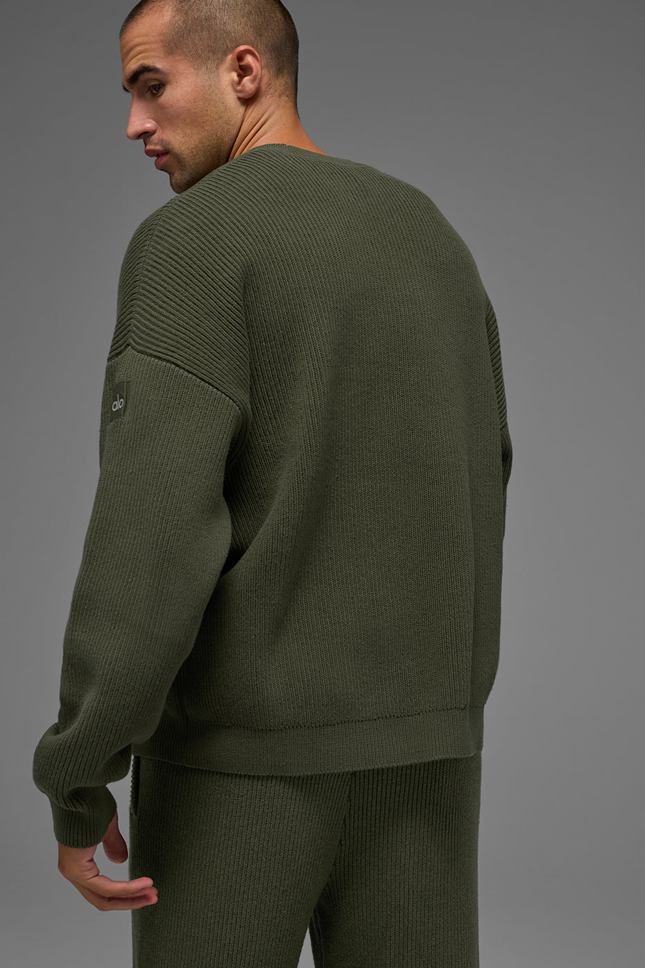Alo Yoga Domain Rib Knit Crew Sweater