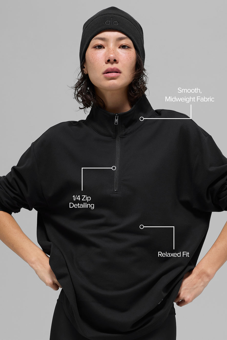 Alo Yoga Women'S Double Take Long Sleeve 1/4 Zip